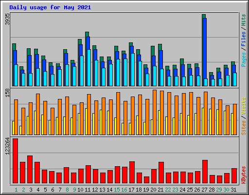 Daily usage for May 2021