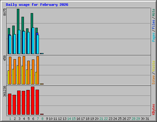 Daily usage for February 2026
