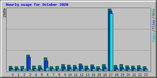 Hourly usage for October 2020