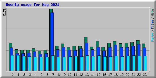 Hourly usage for May 2021