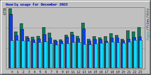 Hourly usage for December 2022