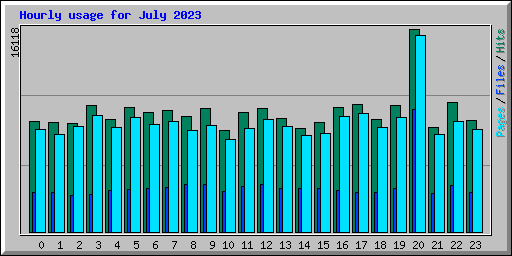 Hourly usage for July 2023