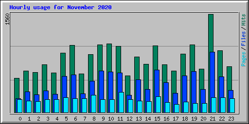 Hourly usage for November 2020