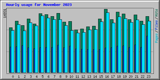 Hourly usage for November 2023