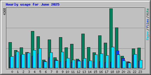 Hourly usage for June 2025