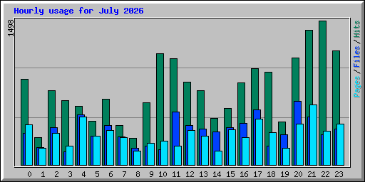 Hourly usage for July 2026